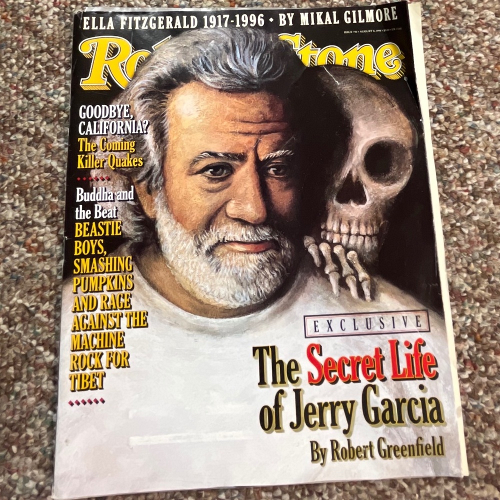 Vintage 1996 Rolling Stone Magazine featuring Jerry Garcia
